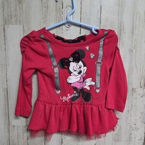 💝 Disney Minnie Mouse Red Long Sleeve Tee